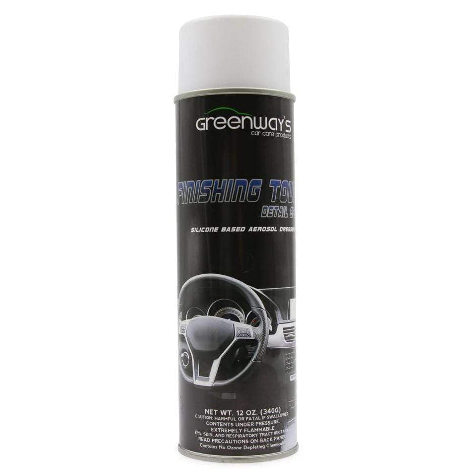  Greenway’s Finishing Touch, silicone based aerosol interior dressing, watermelon scented, uv and all weather protection. 