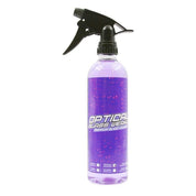 Greenway’s Optical Glass Werkz, grape scented streak-free liquid glass cleaner, factory tint safe, ammonia-free. 16 ounces.