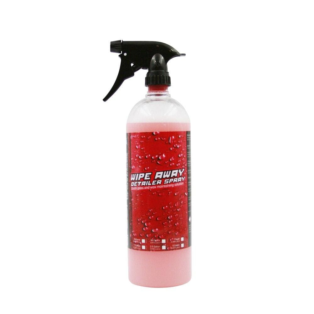   Greenway’s Wipe Away Detail Spray, quickly adds slickness and mild protection, streak, residue-free, great scent. 32 ounces.