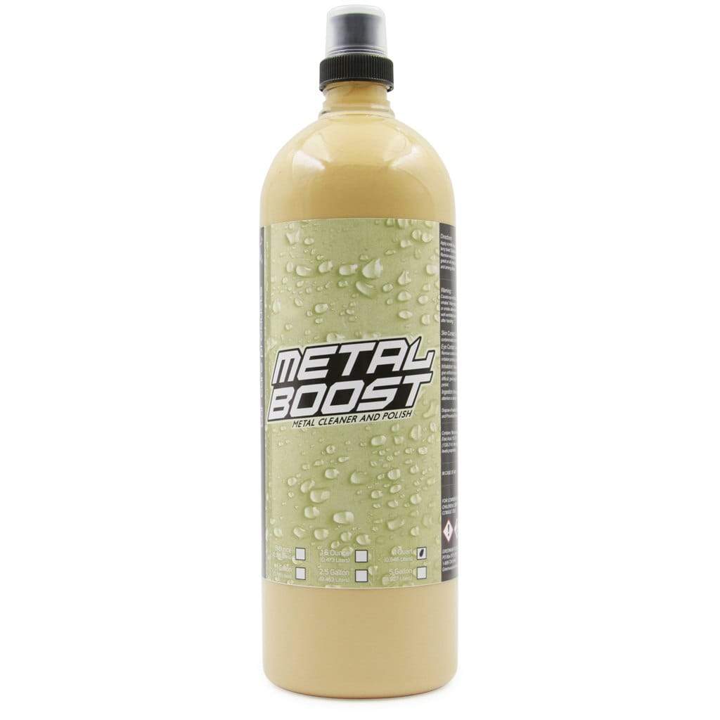  Greenway’s Metal Boost, cleans, polishes, and removes rust, discoloration, and light scratches on most metals. 32 ounces.