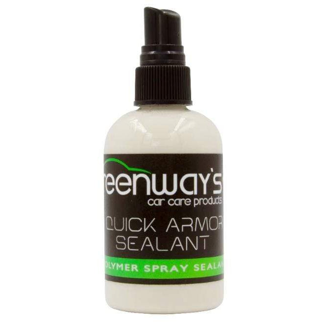 Greenway’s Quick Armor Sealant, non-abrasive, high gloss, long-lasting, light cleaning polymer detail spray, 4 ounces.