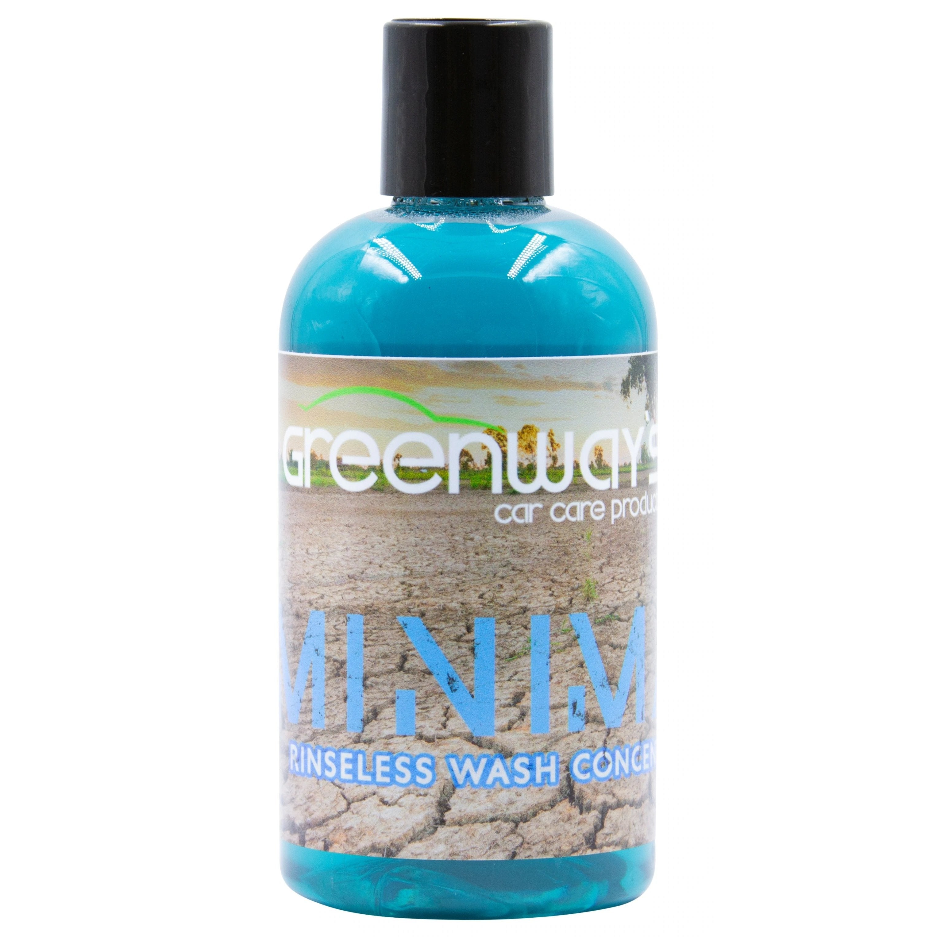 Greenway's Minimal Rinseless Wash Concentrate, waterless car soap, clay lubricant, interior detailer, glass cleaner, 8 ounces.