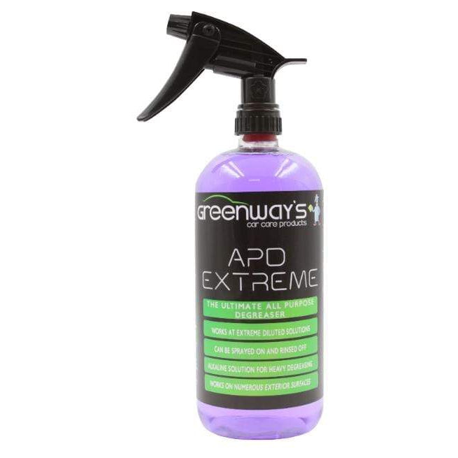 Greenway’s APD Extreme Degreaser, strong formula for tires, wheel wells, engines, heavy machinery, undercarriage, 32 ounces.