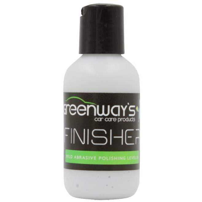 Greenway’s Finisher, mild abrasive polish and leveler, light swirl mark remover, clumping, dusting, and silicone, 2 ounces.