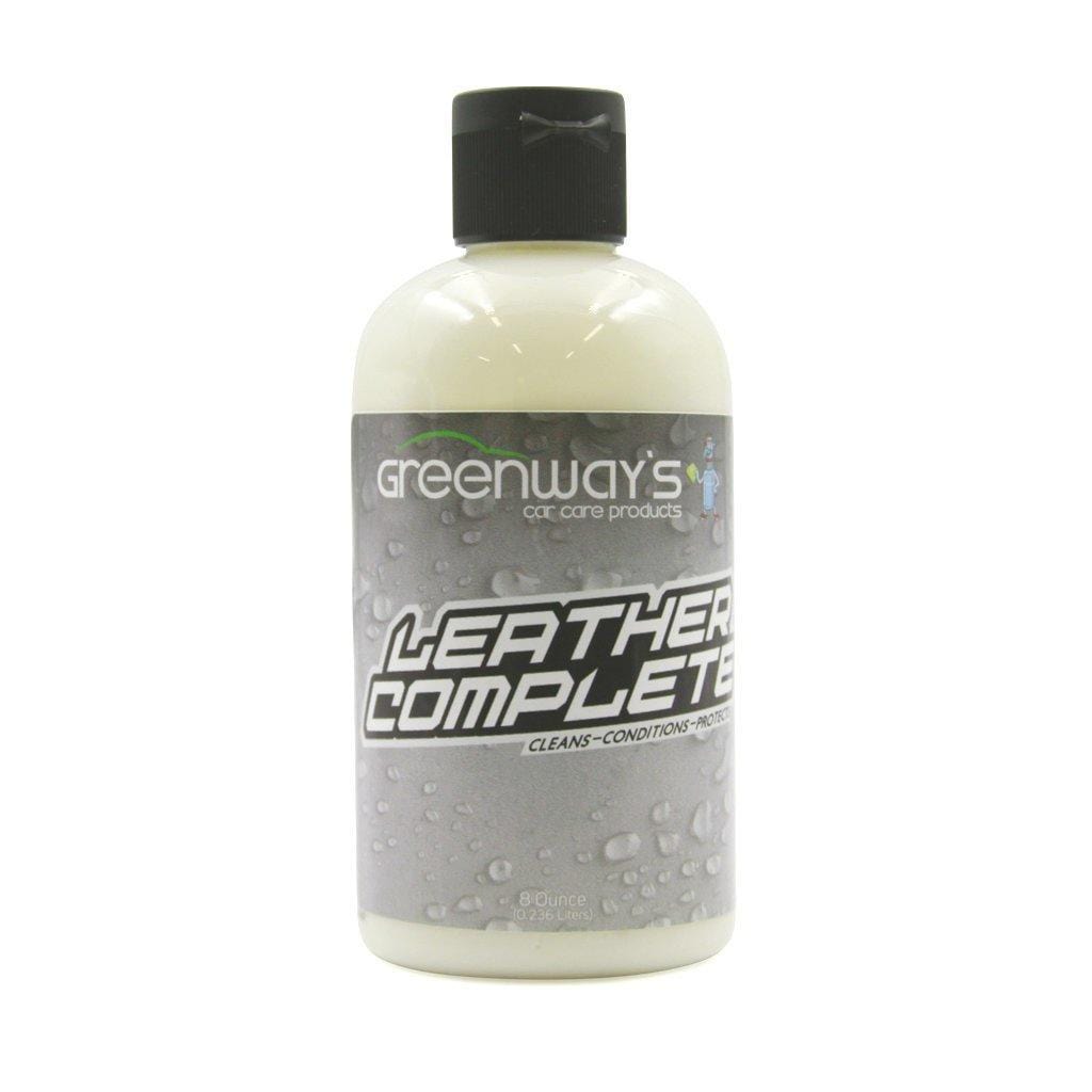 Greenway’s Leather Complete, leather scented, leather vinyl and plastic cleaner, softener and conditioner. 8 ounces.