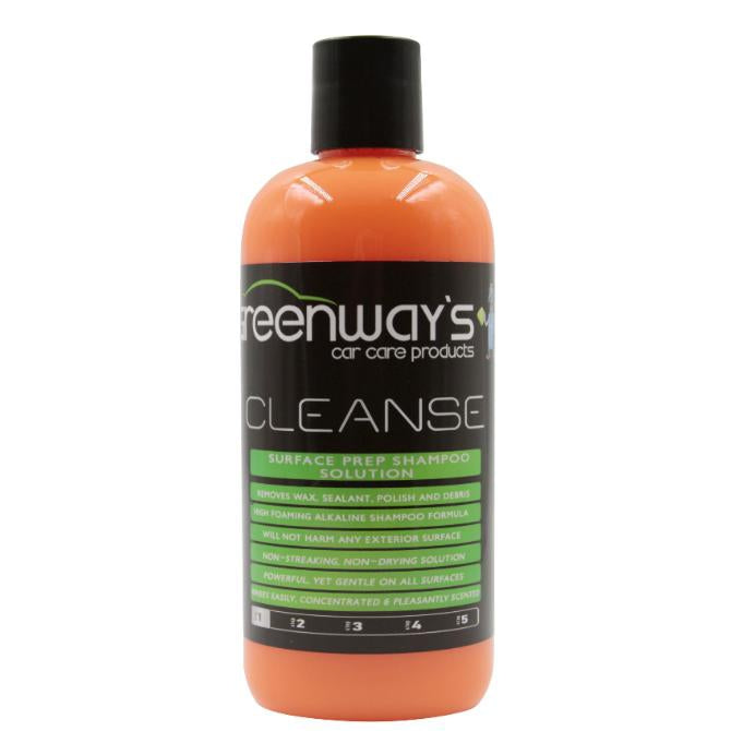Greenway’s Cleanse, strong, high pH, foaming, alkaline car wash preparation soap, nearly touchless, custom scent, 16 ounces.