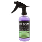 Greenway’s APD Extreme Degreaser, strong formula for tires, wheel wells, engines, heavy machinery, undercarriage, 16 ounces.
