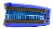 5 ¾ inches Bluegator® blue seat belt cleaning brush with .375 inch nylon chemical resistant bristles.