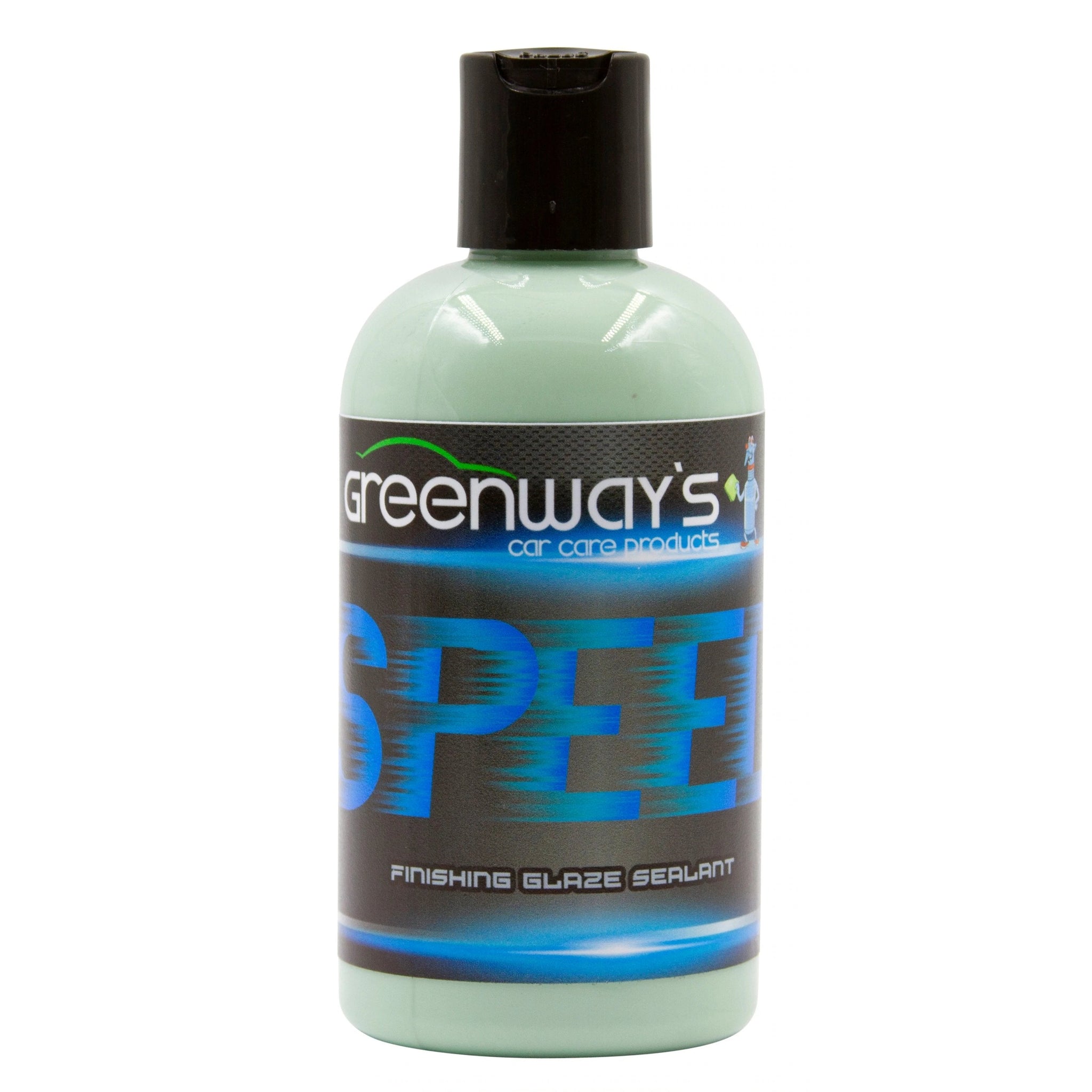 Greenway’s Speed, creamy wax-free, correction and protection finishing glaze sealant for sensitive paintwork, 8 ounces.