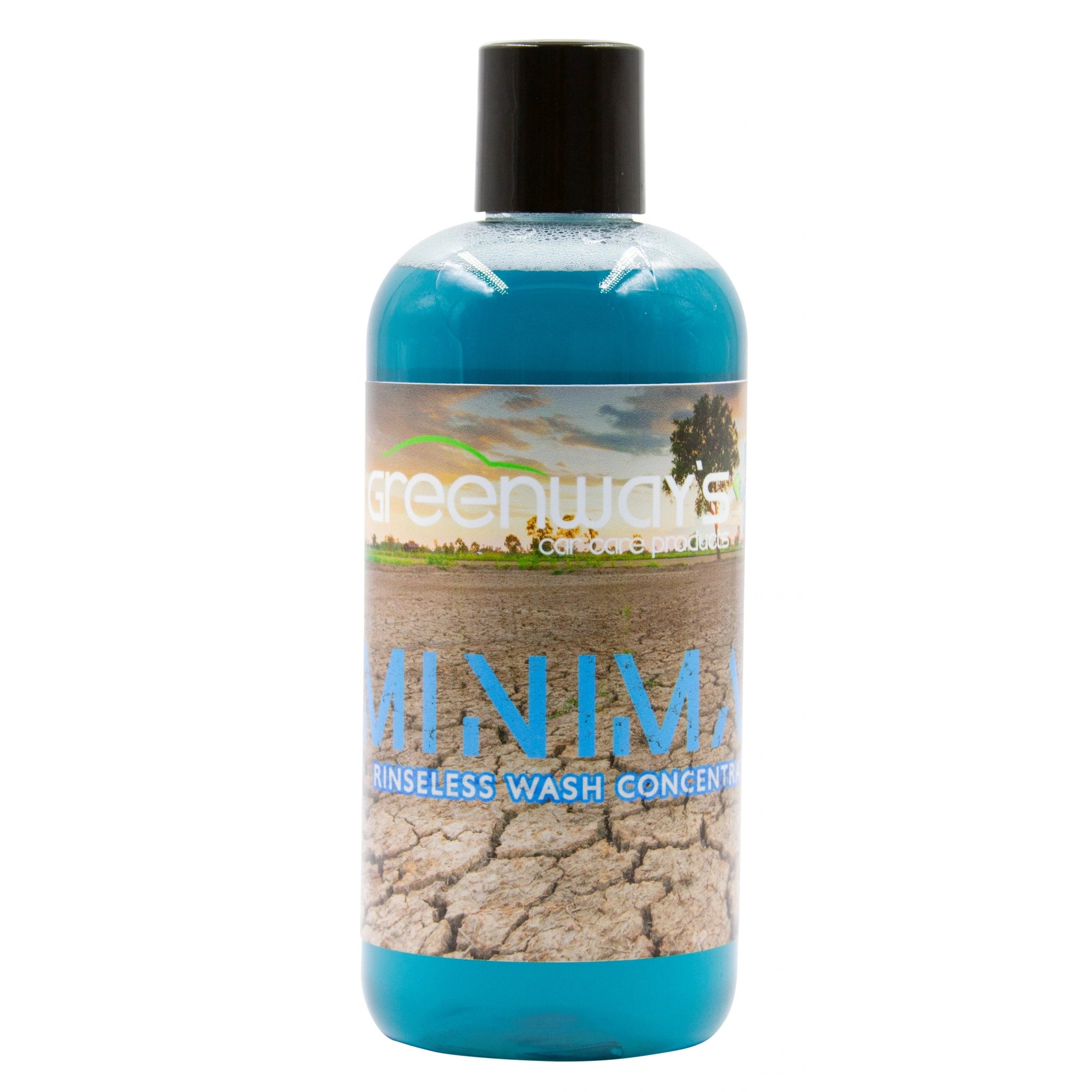 Greenway's Minimal Rinseless Wash Concentrate, waterless car soap, clay lubricant, interior detailer, glass cleaner, 16 ounces.
