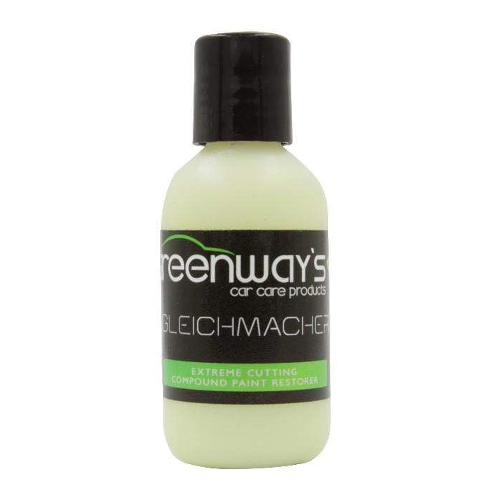 Greenway’s Gleichmacher, low dusting cutting compound for severe defects, no wax, silicone, or fillers, 2 ounces.