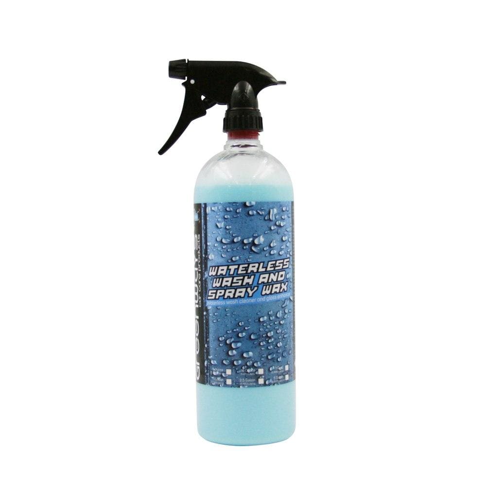   Greenway’s Waterless Wash and Spray Wax, produce swirl and scratch-free finish on paint, glass, plastic, and more. 32 ounces.