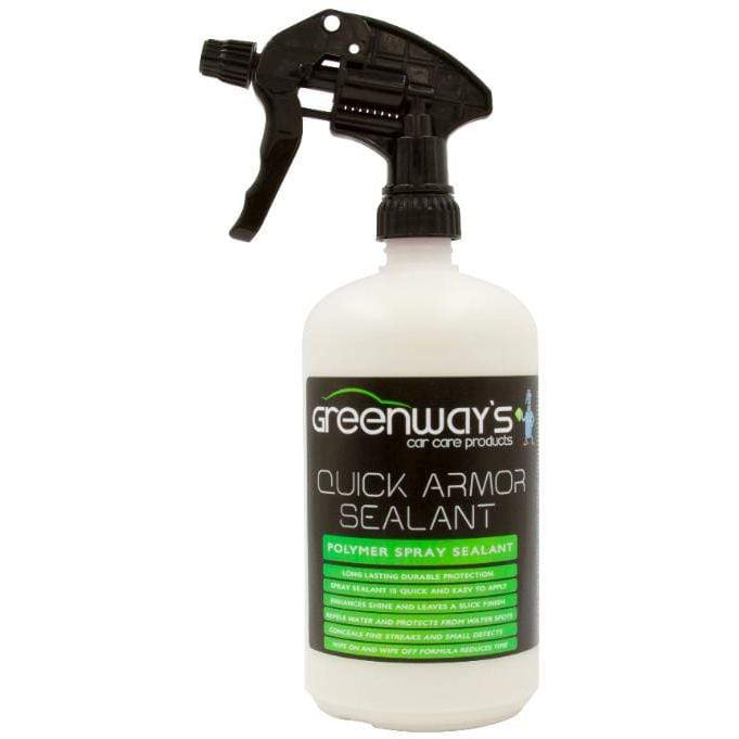 Greenway’s Quick Armor Sealant, non-abrasive, high gloss, long-lasting, light cleaning polymer detail spray, 32 ounces.
