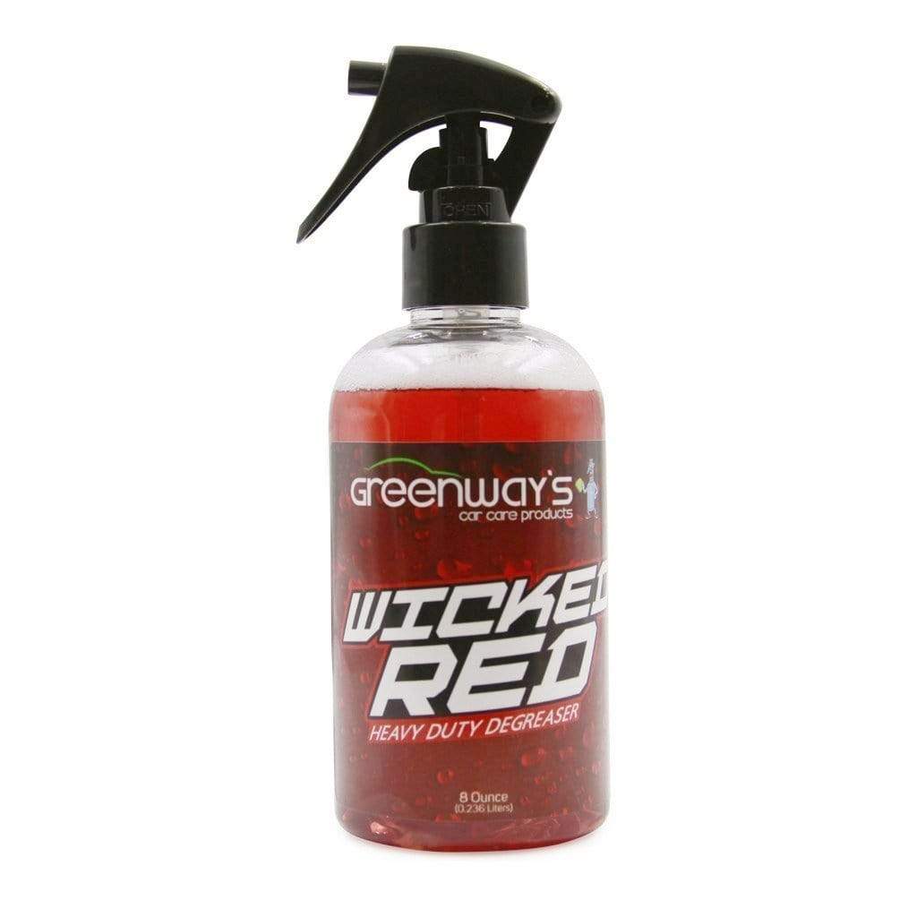   Greenway’s Wicked Red Degreaser, concentrated formula for heavy machinery and equipment, removes baked-on debris, 8 ounces.