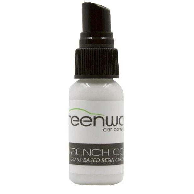 Greenway’s Trench Coat Resin Coating, hydrophobic paint, plastic and glass shield, quick flash, custom scented, 1 ounce.