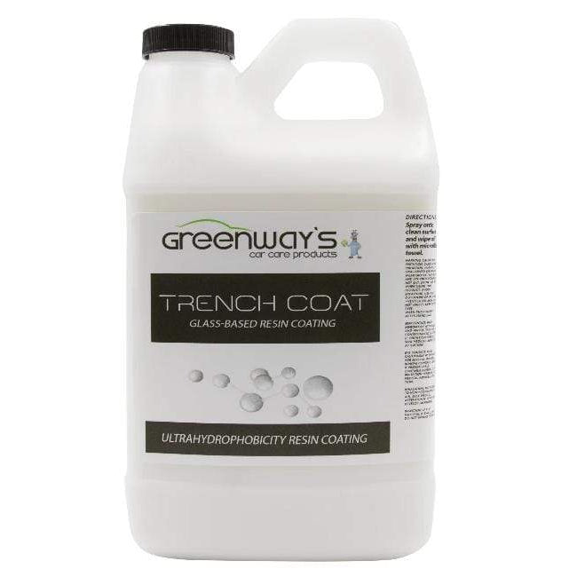 Greenway’s Trench Coat Resin Coating, hydrophobic paint, plastic and glass shield, quick flash, custom scented, 64 ounces..