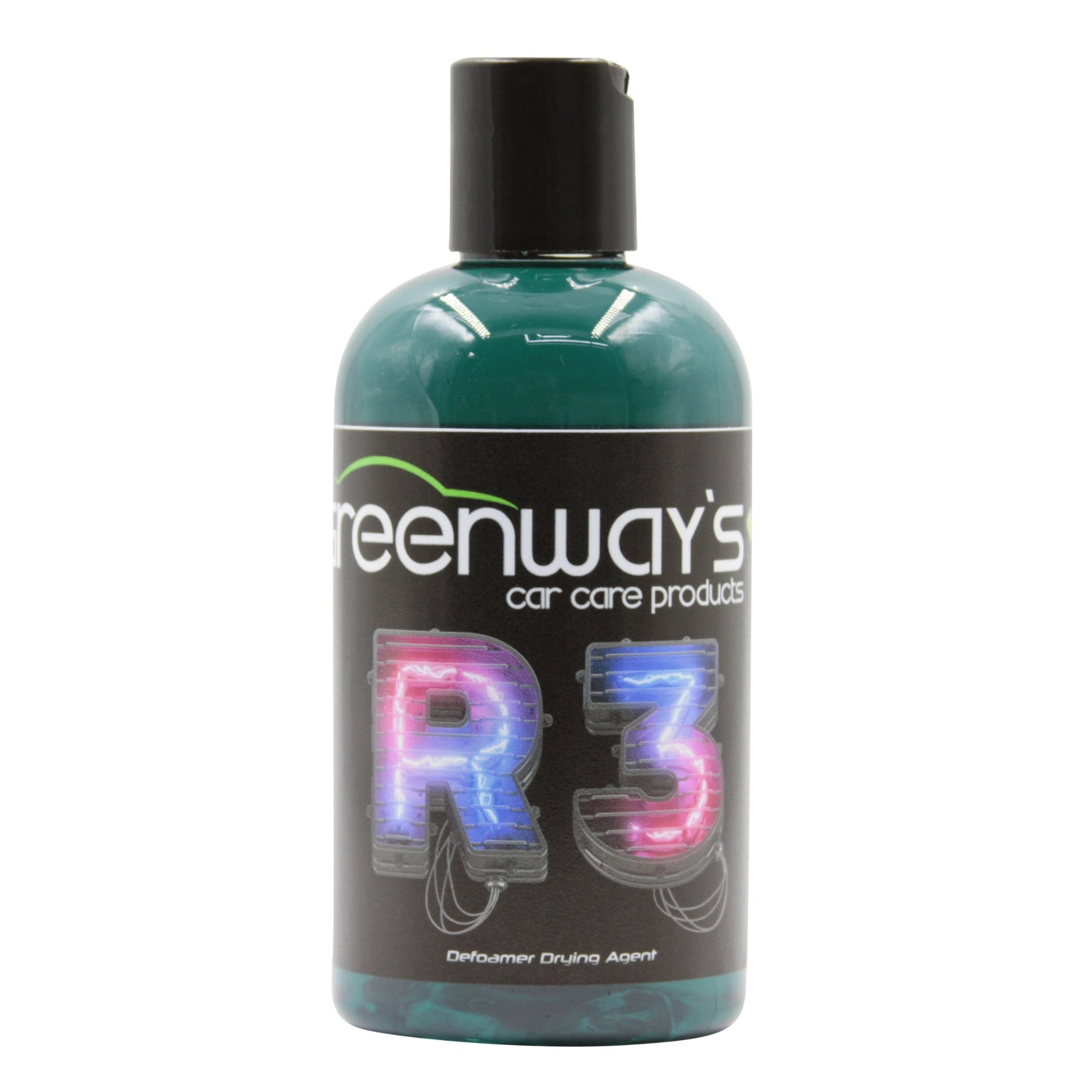 Greenway’s Car Care Products, R3, full-strength vehicle drying foam agent with optic brighteners, custom scented, 8 ounces.