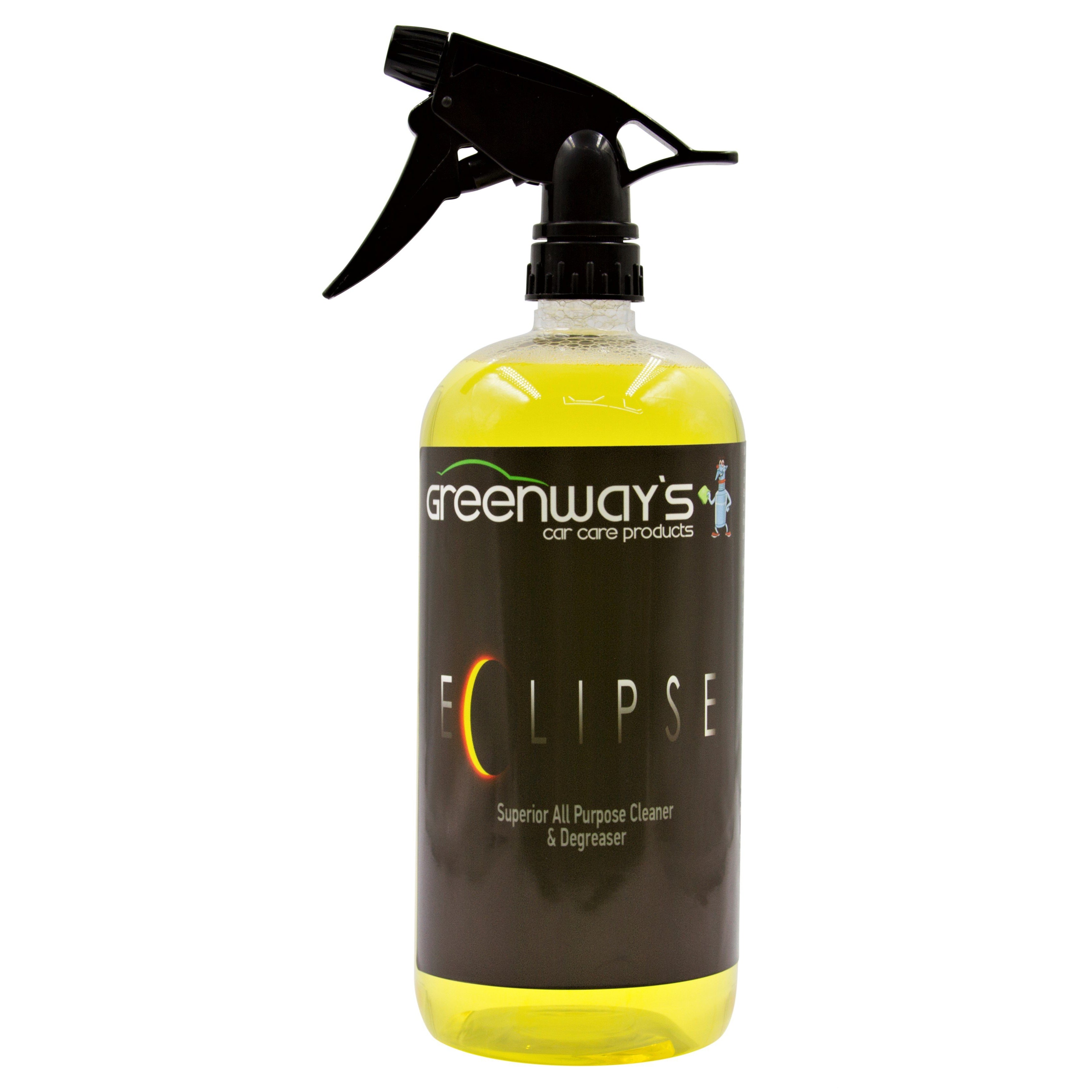 Greenway’s Eclipse, spray and wipe, dual-action all-purpose cleaner, degreaser, free rinsing, optic brighteners, 32 ounces.