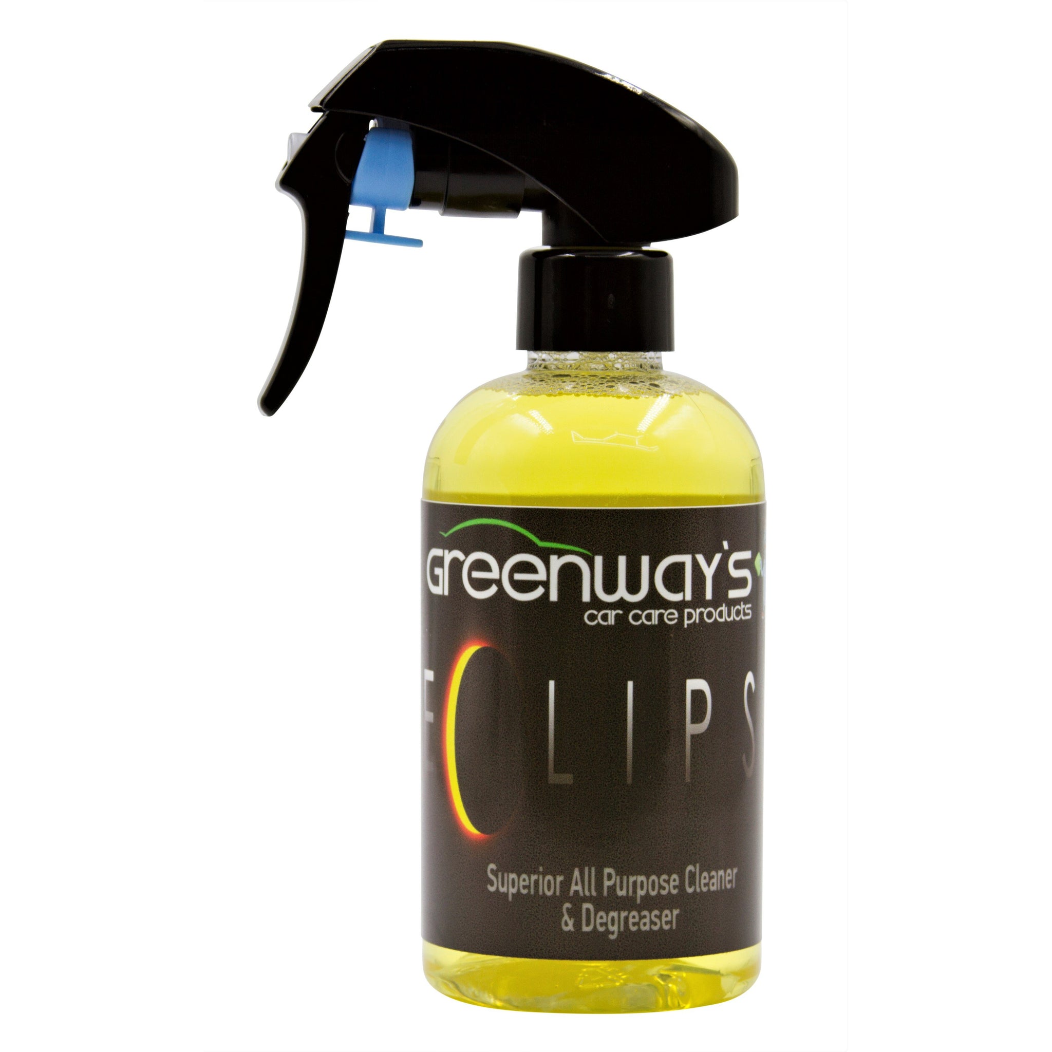 Greenway’s Eclipse, spray and wipe, dual-action all-purpose cleaner, degreaser, free rinsing, optic brighteners, 8 ounces.