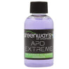 Greenway’s APD Extreme Degreaser, strong formula for tires, wheel wells, engines, heavy machinery, undercarriage, 2 ounces.