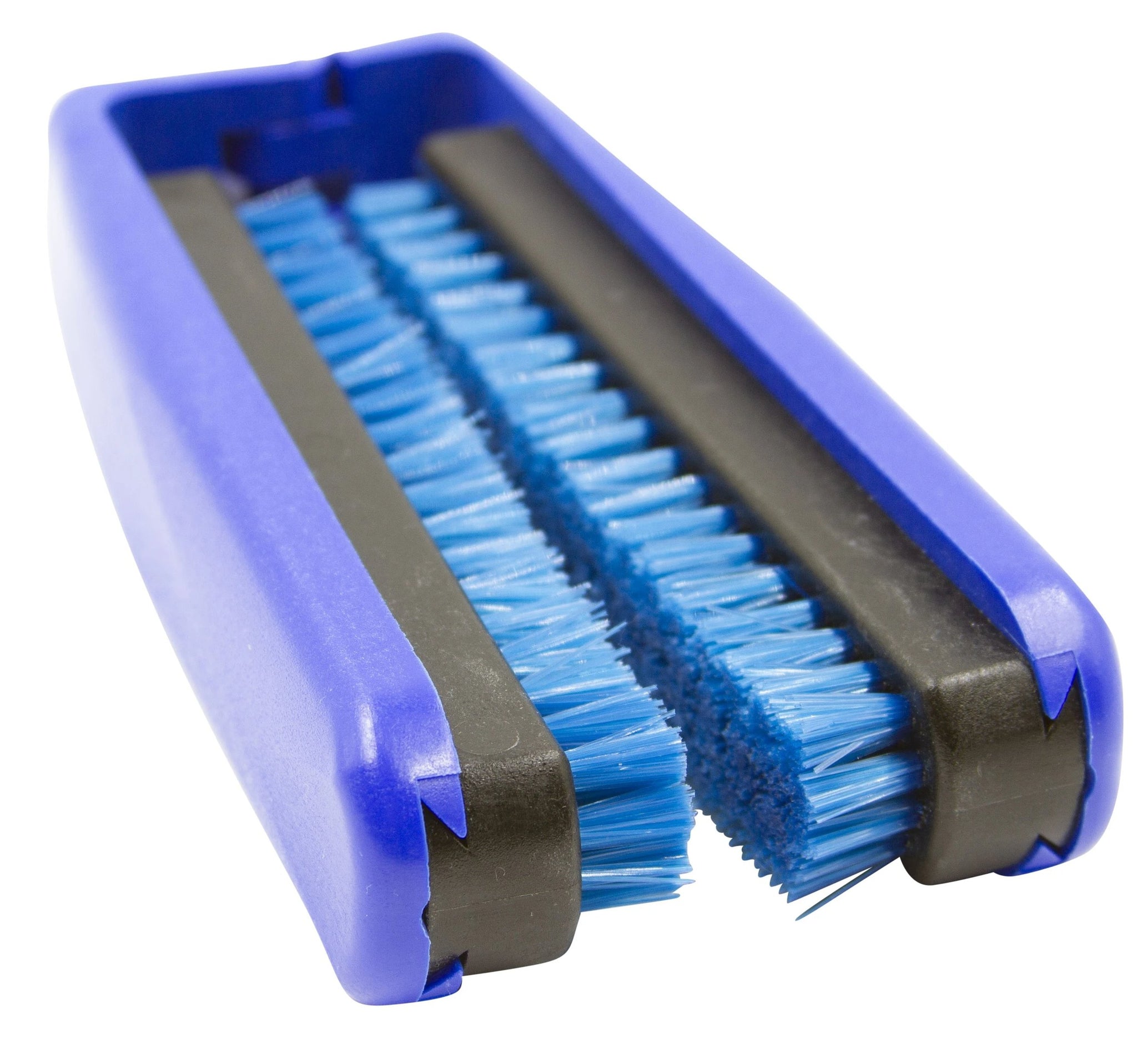 5 ¾ inches Bluegator® blue seat belt cleaning brush with .375 inch nylon chemical resistant bristles.