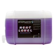 Greenway’s Next Level, extremely glossy, hydrophobic, silicone-free, water-based, sprayable tire shine. 5 gallons.