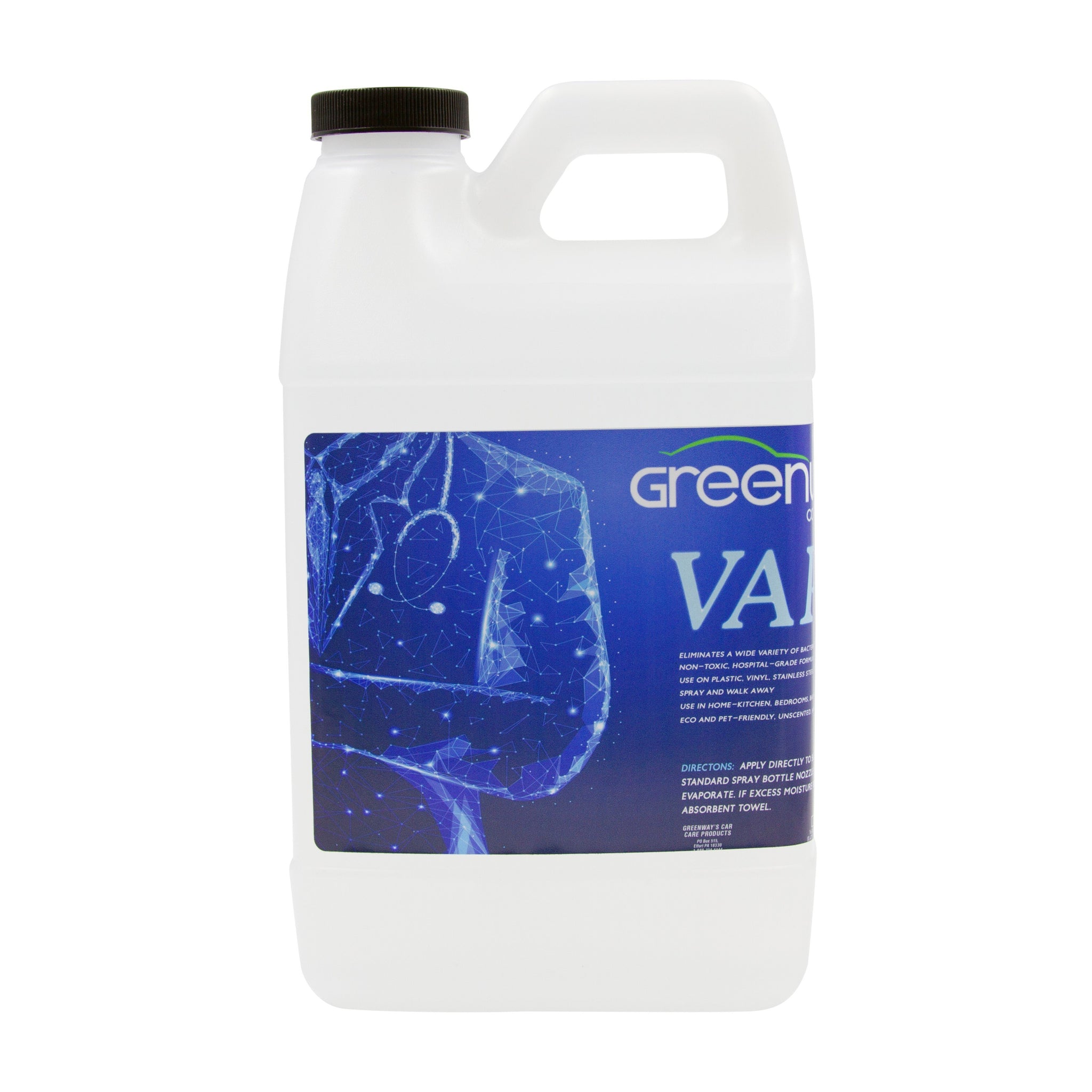 Greenway’s VAP-R antibacterial disinfecting and sanitizing spray with FDA-approved HOCl, fogger friendly, 1 gallon..