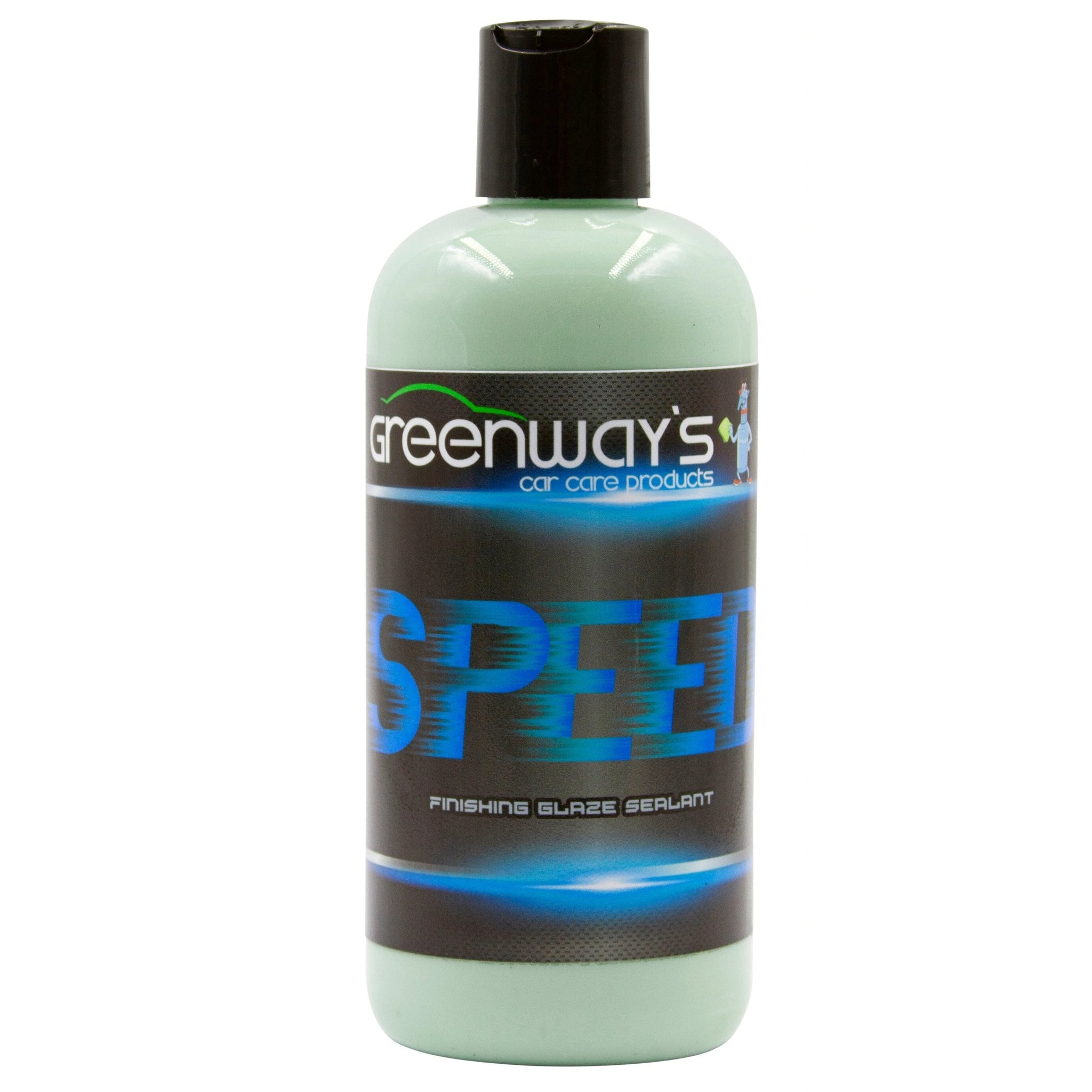 Greenway’s Speed, creamy wax-free, correction and protection finishing glaze sealant for sensitive paintwork, 16 ounces.