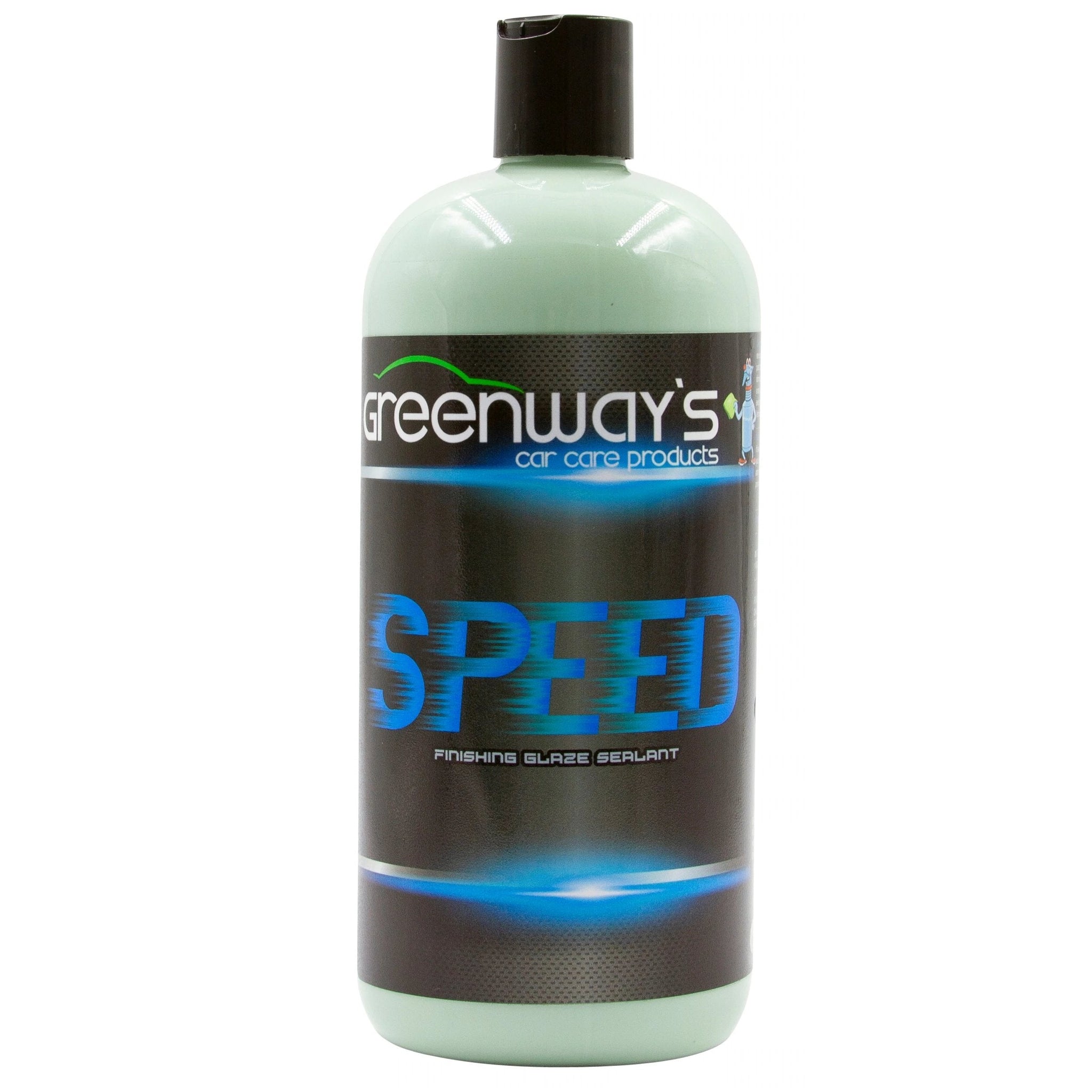 Greenway’s Speed, creamy wax-free, correction and protection finishing glaze sealant for sensitive paintwork, 32 ounces.