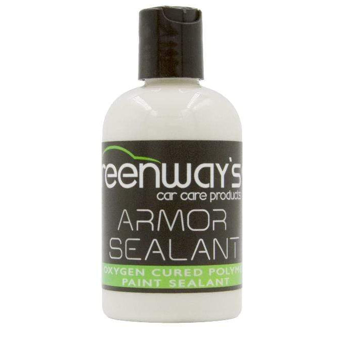 Greenway’s Armor Sealant, oxygen cured polymer paint sealant, high gloss finish for gel coats, acrylics, 4 ounces.