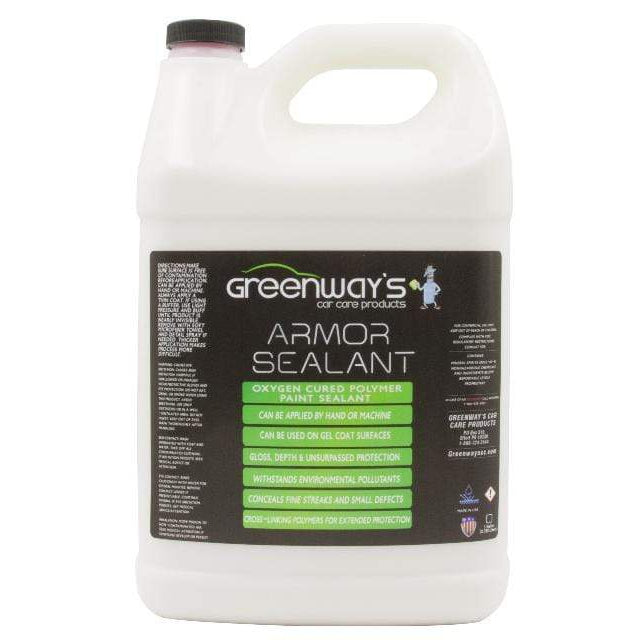Greenway’s Armor Sealant, oxygen cured polymer paint sealant, high gloss finish for gel coats, acrylics, 1 gallon.