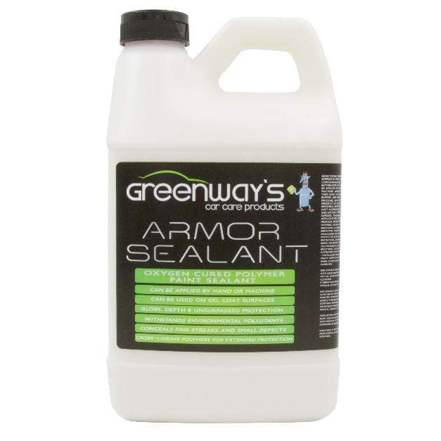 Greenway’s Armor Sealant, oxygen cured polymer paint sealant, high gloss finish for gel coats, acrylics, 64 ounces..